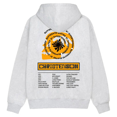 Christenson Surfboard Shapes Hoodie Fleece - Buy online today at Down the Line Surf. International shipping available.