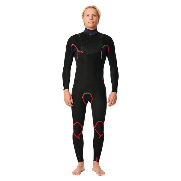 Rip Curl Dawn Patrol Performance 4/3mm Chest Zip Wetsuit - Black 2025