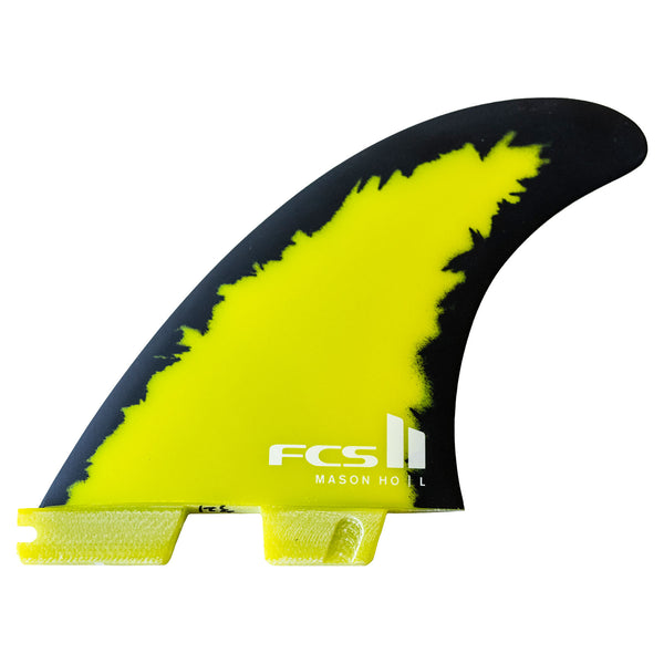 サーフィン・ボディボード FCS II AM PC AirCore Tri Fin Set large FCS II Mason Ho PC Aircore Tri Fin Set - Black/Yellow