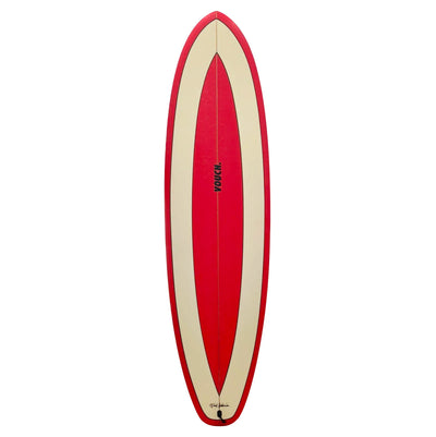 Vouch Fat Arse Wombat Surfboard - 6'8" - Red/Cream - Buy online today at Down the Line Surf. International shipping available.