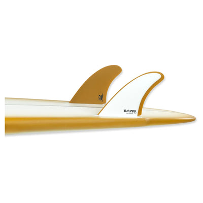Futures Fins Christenson Fiberglass Twin - White / Brown - Buy online today at Down the Line Surf. International shipping available.
