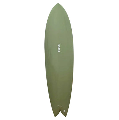 Vouch Mid Vish Surfboard - 6'8" - Mist Green - Buy online today at Down the Line Surf. International shipping available.