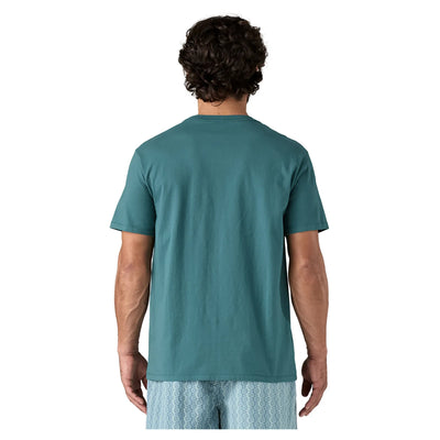 Patagonia Flying Fish Tides Organic Pocket T-Shirt - Wetland Blue - Buy online today at Down the Line Surf. International shipping available.