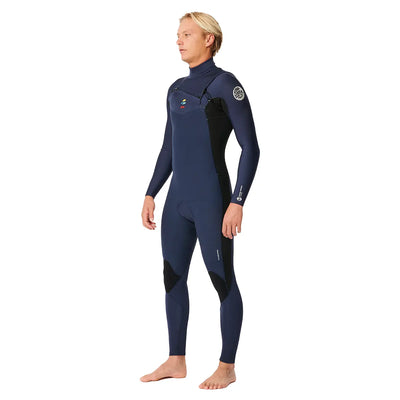 Rip Curl Dawn Patrol 4/3mm Chest Zip Wetsuit - Dark Navy - Buy online today at Down the Line Surf. International shipping available.