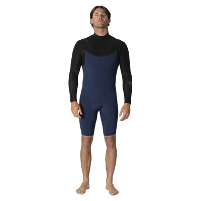 Vissla New Seas 2/2 Long Sleeved Spring U-Zip Wetsuit - Midnight - Buy online today at Down the Line Surf. International shipping available.