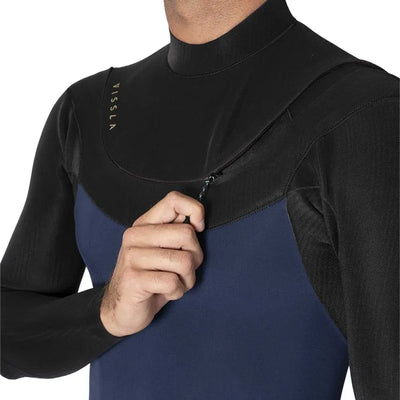 Vissla New Seas 2/2 Long Sleeved Spring U-Zip Wetsuit - Midnight - Buy online today at Down the Line Surf. International shipping available.