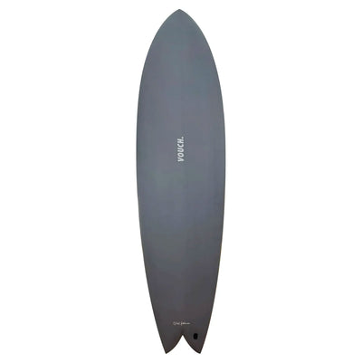 Vouch Mid Vish Surfboard - 6'6" - Charcoal - Buy online today at Down the Line Surf. International shipping available.