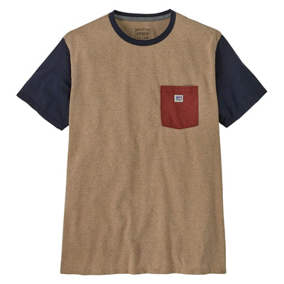 Patagonia Shop Sticker Unisex Pocket Responsibili-Tee - GRBN - Buy online today at Down the Line Surf. International shipping available.
