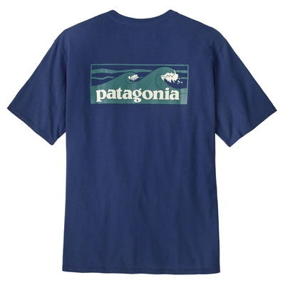 Patagonia Men's Boardshort Logo Pocket Responsibili-Tee - CLMB - Buy online today at Down the Line Surf. International shipping available.