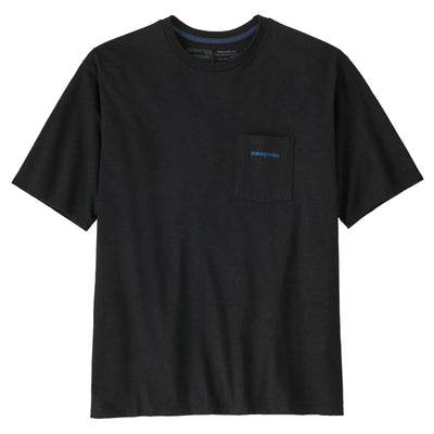 Patagonia Men's Boardshort Logo Pocket Responsibili-Tee - Ink Black - Buy online today at Down the Line Surf. International shipping available.
