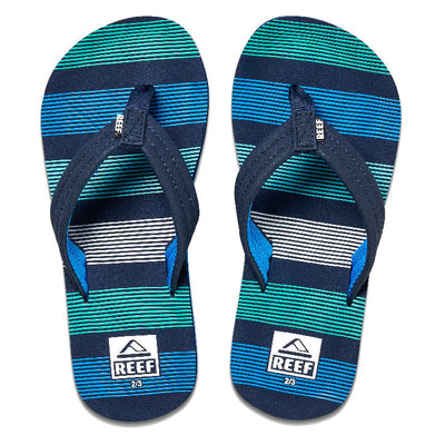 Reef Kid's Ahi Flip Flop - Deep Sea Stripes - Buy online today at Down the Line Surf. International shipping available.