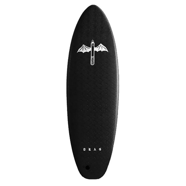 Drag Dart Flat Tail Thruster 6'6 Softboard - Black/Black