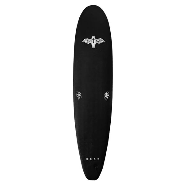 Dragドラッグサーフボード 8.0 The Coffin シングルフィンモデル Drag Coffin Single Fin 8'0 Softboard - Black/White