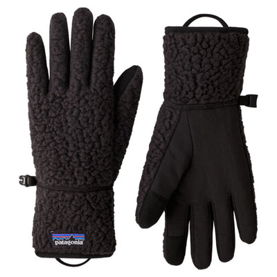 Patagonia Retro Pile Gloves - Black - Buy online today at Down the Line Surf. International shipping available.