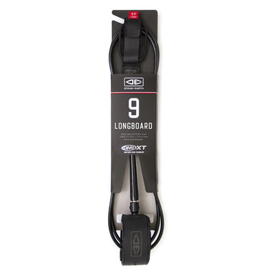 Ocean And Earth Premium One-XT Leash 9ft-Black - Buy online today at Down the Line Surf. International shipping available.