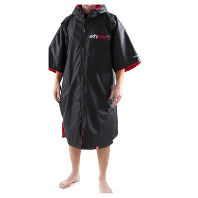 Dryrobe Advance Short Sleeve Changing Robe - Extra Large - Black/Red - Buy online today at Down the Line Surf. International shipping available.