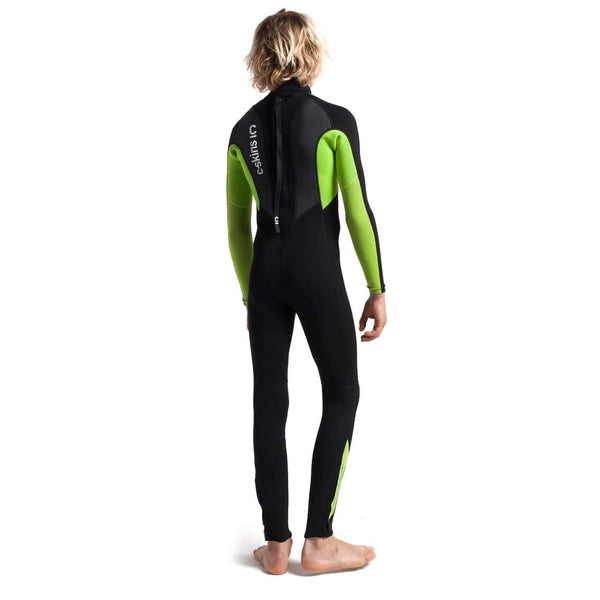 C-Skins Junior Element 3/2mm Back Zip Wetsuit - Black/Lime/Multi - Image 3