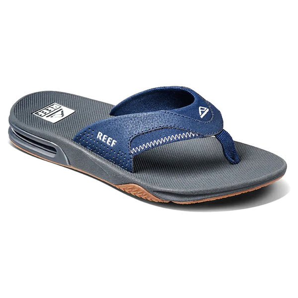 Reef Men s Fanning Flip Flops Navy Shadow Down the Line Surf