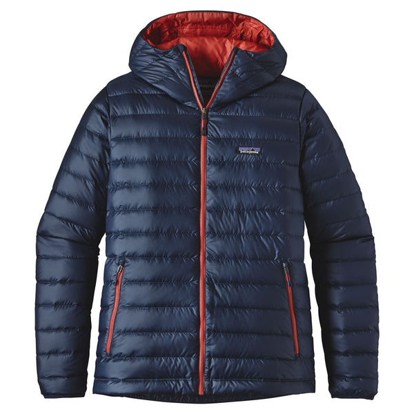 Patagonia Men s Down Sweater Hoody Navy Blue Rumble Red Down