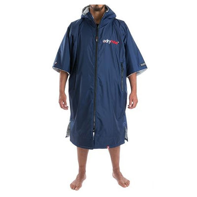 Dryrobe Advance Short Sleeve Changing Robe - Large - Navy/Grey - Buy online today at Down the Line Surf. International shipping available.