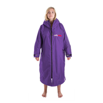 Dryrobe Advance Long Sleeve Changing Robe - Purple/Grey - Buy online today at Down the Line Surf. International shipping available.