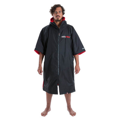 Dryrobe Advance Short Sleeve Changing Robe - Black/Red - Buy online today at Down the Line Surf. International shipping available.