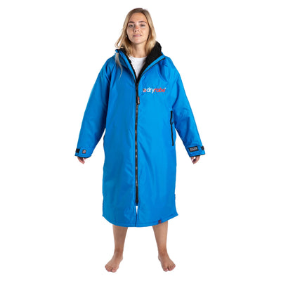 Dryrobe Advance Long Sleeve Changing Robe - Cobalt Blue/Black - Buy online today at Down the Line Surf. International shipping available.