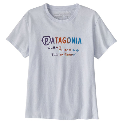 Patagonia Women's Endure Hex Responsibili-Tee - White - Buy online today at Down the Line Surf. International shipping available.