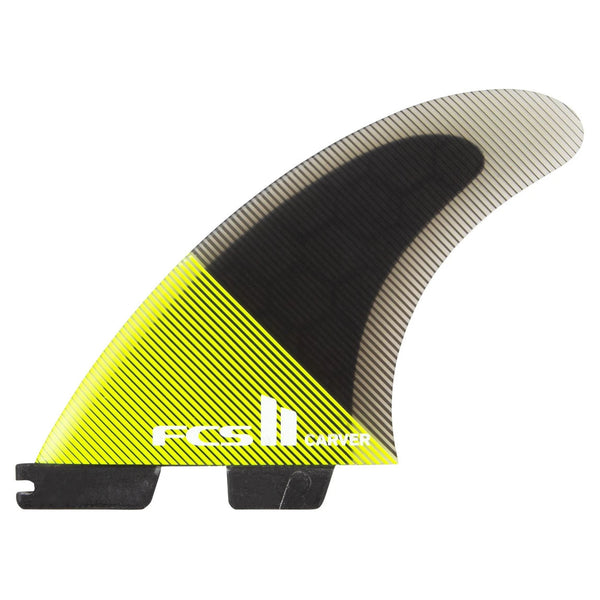 FCS 2 Carver PC Carbon Tri-Fin Set Black-Acid L