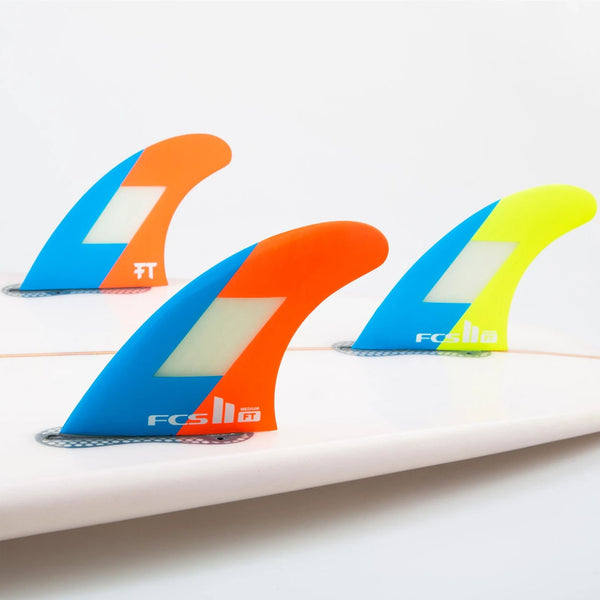 FCSII Filipe Toledo PC Tri Fin Set Neon - Grom
