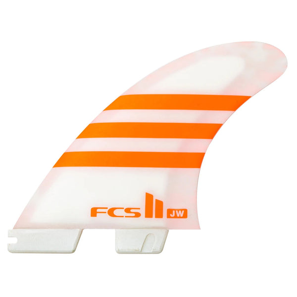 サーフィン・ボディボード FCS II Julian Wilson PC AirCore M FCS II Julian Wilson PC Aircore Tri Fin Set Orange/White - Medium