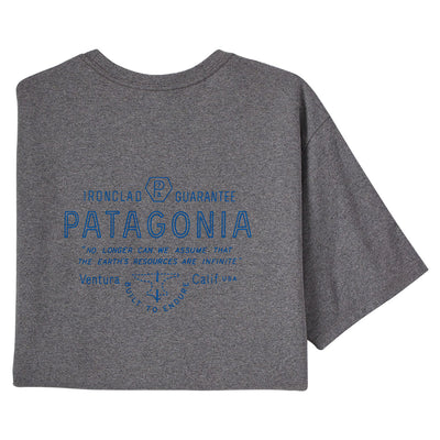 Patagonia Men's Forge Mark Responsibili-Tee - Gravel Heather - Buy online today at Down the Line Surf. International shipping available.