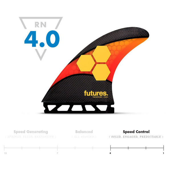 Futures Fins AM2 Techflex Tri Quad Fin Set - Large