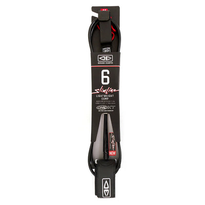 Ocean & Earth Slimline Lightweight Comp One-XT 6ft Leash - Black - Buy online today at Down the Line Surf. International shipping available.