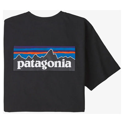 Patagonia Men's P-6 Logo Responsibili-Tee - Black - Buy online today at Down the Line Surf. International shipping available.