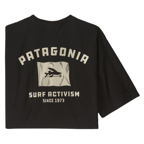 Patagonia Men s Fly The Flag Responsibili Tee Black Down the