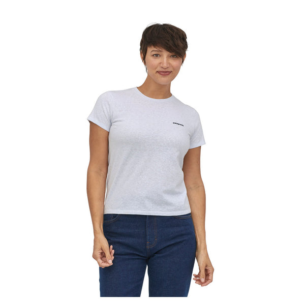 Patagonia Women s P 6 Logo Responsibili Tee White