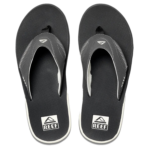Reef Men s Fanning Flip Flops Raven White