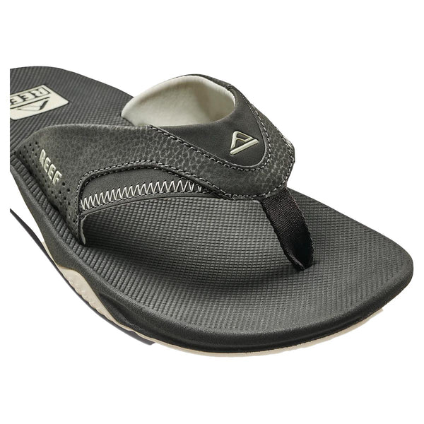 Reef Men s Fanning Flip Flops Raven White