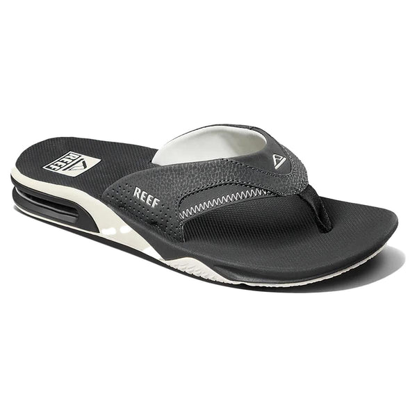 Reef Men s Fanning Flip Flops Raven White