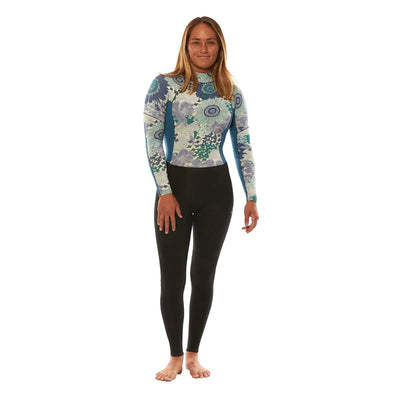 Sisstrevolution Summer Seas 3/2mm Back Zip Wetsuit - Laguna - Buy online today at Down the Line Surf. International shipping available.
