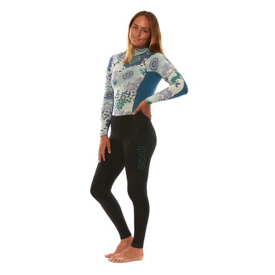 Sisstrevolution Summer Seas 3/2mm Back Zip Wetsuit - Laguna - Buy online today at Down the Line Surf. International shipping available.