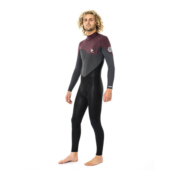 Rip Curl Omega 5 3mm Back Zip Wetsuit Maroon Down the Line Surf
