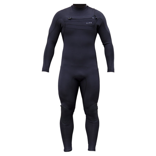 Zion Wesley Chest Zip 4/3mm Wetsuit - Black