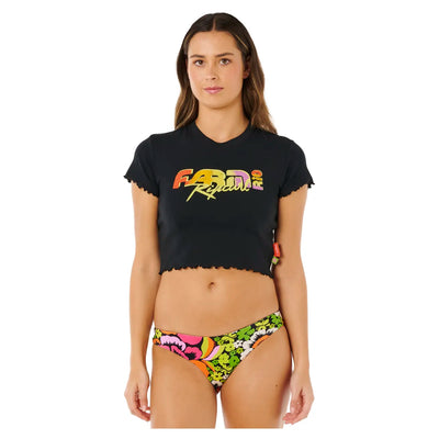 Rip Curl Carioca Fitted Tee - Black - Buy online today at Down the Line Surf. International shipping available.