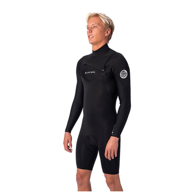 Rip Curl Dawn Patrol Long Sleeved 2mm Chest Zip Springsuit - Black - Buy online today at Down the Line Surf. International shipping available.