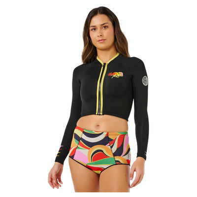 G-bomb 1.5mm Boyleg Shorts - Neon Waves - Buy online today at Down the Line Surf. International shipping available.