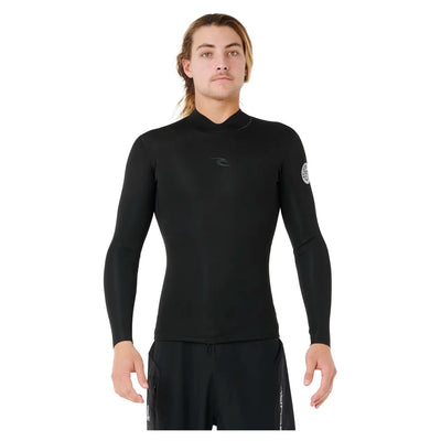 Rip Curl Dawn Patrol 1.5mm Men's Long Sleeve Wetsuit Jacket - Black - 2026 - Buy online today at Down the Line Surf. International shipping available.