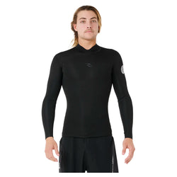 Rip Curl Dawn Patrol 1.5mm Men's Long Sleeve Wetsuit Jacket - Black - 2026 - Buy online today at Down the Line Surf. International shipping available.