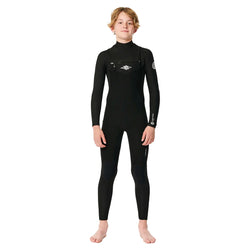 Rip Curl Junior Dawn Patrol 5/3 Chest Zip Wetsuit - Black - Buy online today at Down the Line Surf. International shipping available.